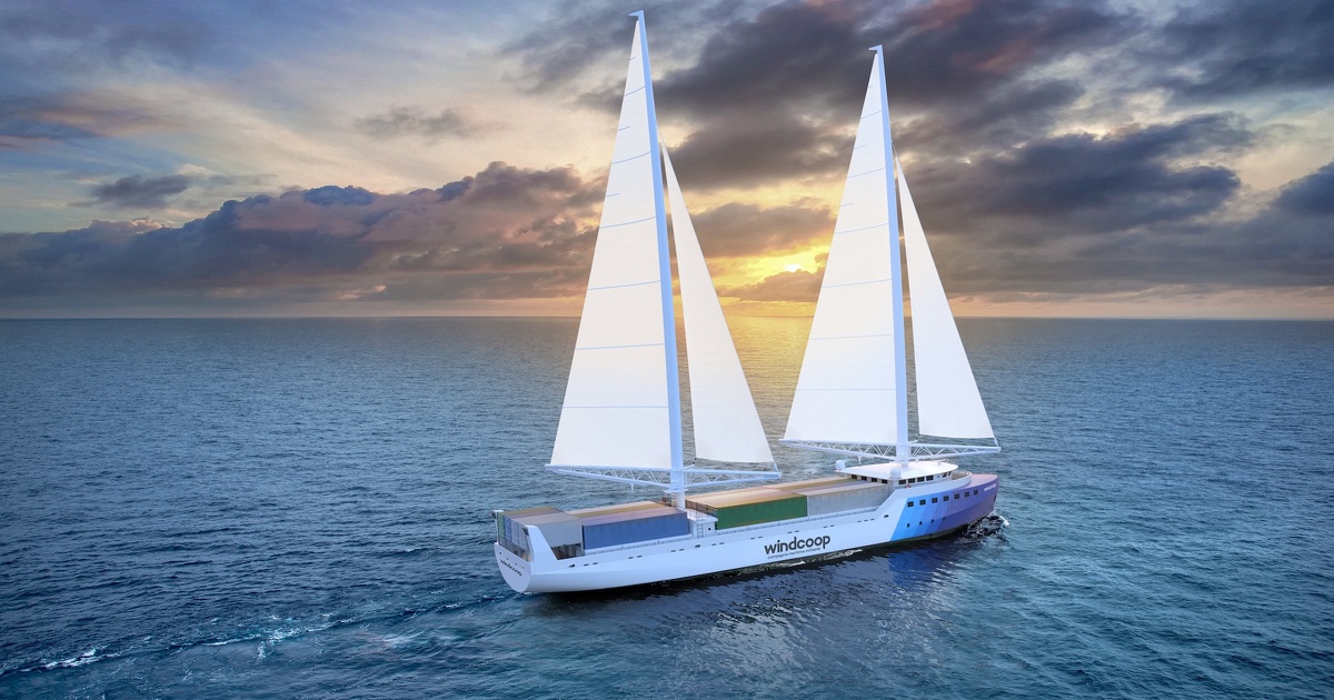 Windcoop lance l'étude de son premier voilier porte-conteneurs