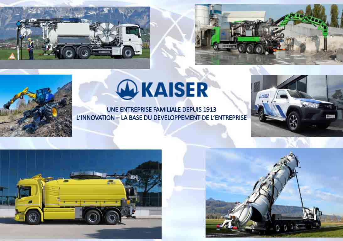 Véhicules d’assainissement, pompes, composants et pelles araignées - KAISER AG