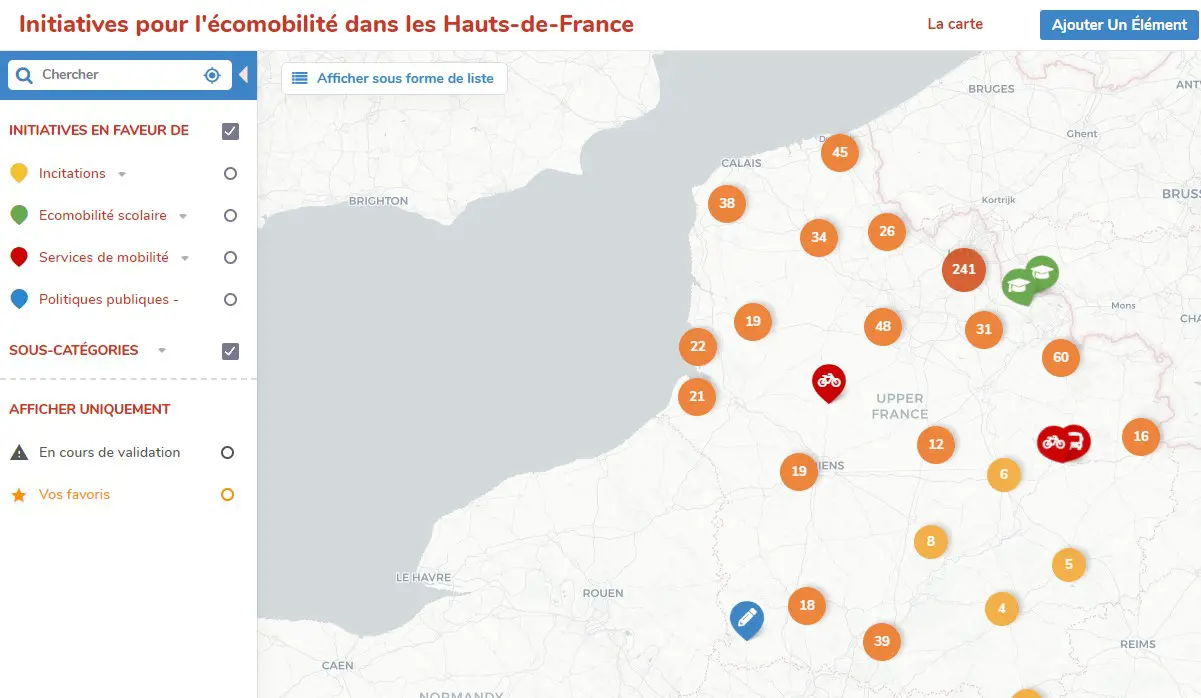 Initiatives pour l'écomobilité dans les Hauts-de-France : découvrez la cartographie du Crem